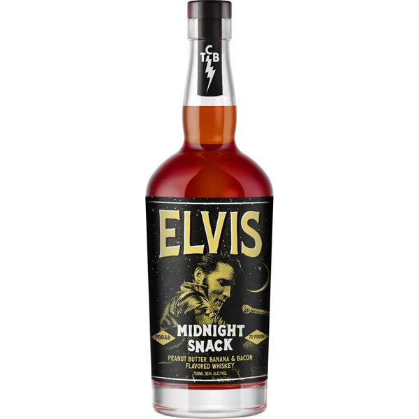 Elvis Midnight Snack Peanut Butter Banana and Bacon Flavored Whiskey