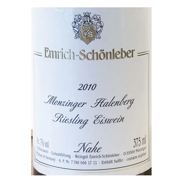 Emrich-Schönleber Riesling Eiswein GK Auction Monzinger Halenberg 2010 375ml