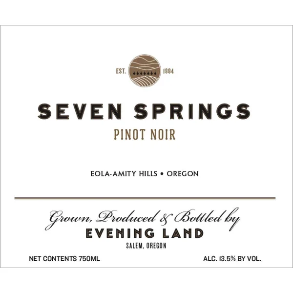 Evening Land Pinot Noir Eola-Amity Hills Seven Springs 2017
