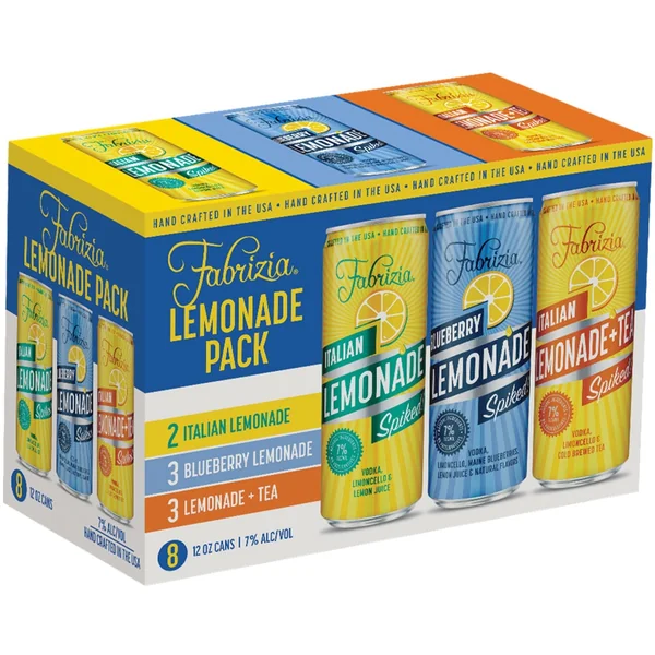 Fabrizia Limoncello Lemonade Cocktail Variety Pack 8x355 mL Cans