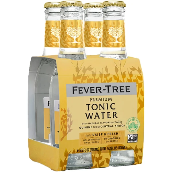Fever Tree Tonic Water Nonalcoholic 4x200 mL Bottles