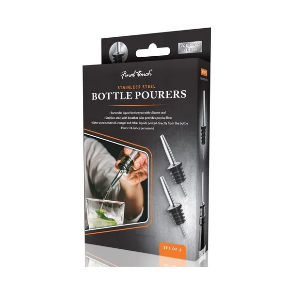 Final Touch Precision Bottle Pourers With Silicone Seals