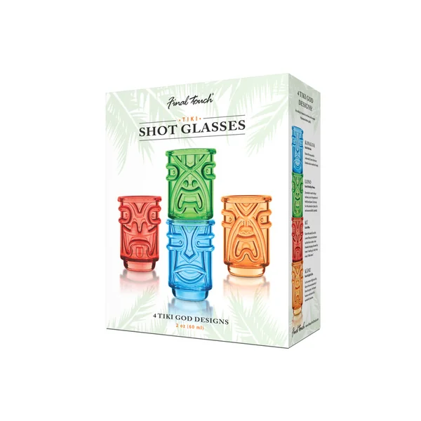 Final Touch • Tiki Head Shot Glasses 2 oz 4 Colors