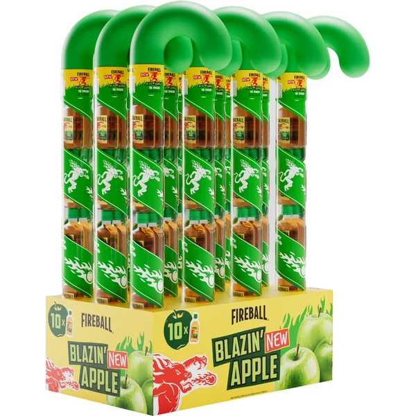 Fireball Blazin Apple Whisky 10x50mL Candy Cane