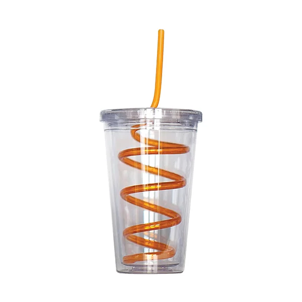 Funtime • Doublewall Tumbler W.krazy Straw Asst