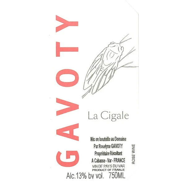 Gavoty Vin de Pays du Var Rosé 'La Cigale' 2021