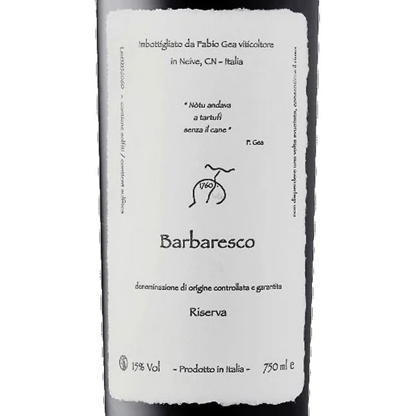 Gea/Fabio Barbaresco Riserva "Notu andava a tartufi senza il cane 2015