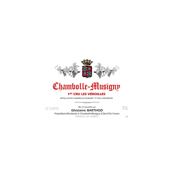 Ghislaine Barthod Chambolle Musigny Premier Cru Les Veroilles 2018 750ml