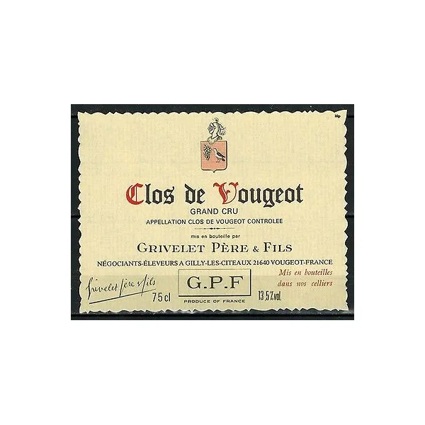 Grivelet Clos de Vougeot Grand Cru 1971