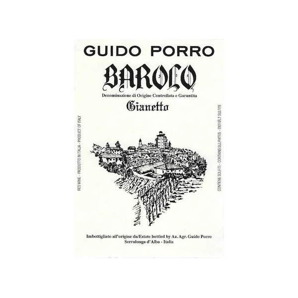 Guido Porro Barolo Gianetto 2018 750ml