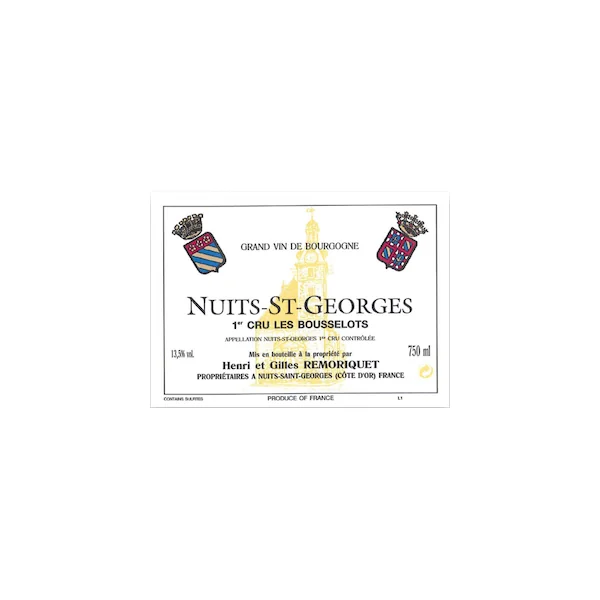 Henri & Gilles Remoriquet Nuits St Georges Premier Cru aux Bousselots 2016 750ml