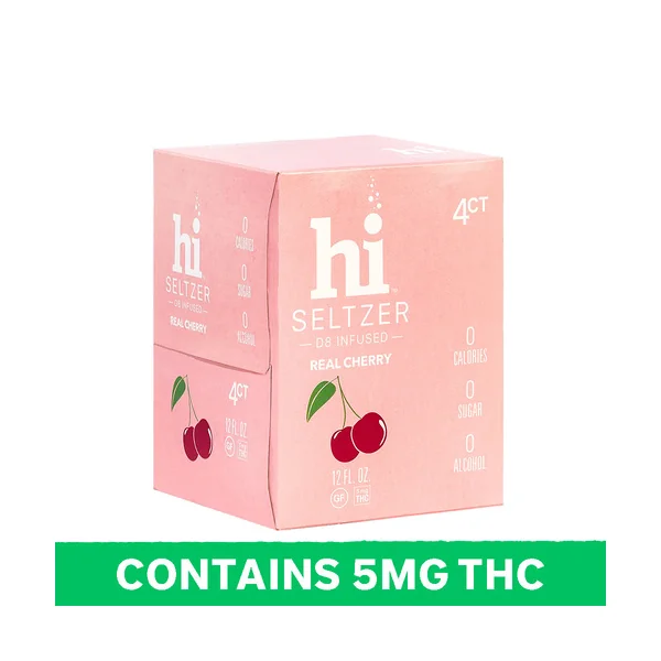 Hi Real Cherry 5mg Delta 8 Seltzer• 4pk Can