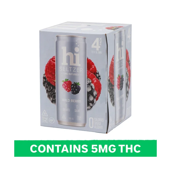 Hi Wild Berry 5mg Delta 9 Seltzer • 4pk Can