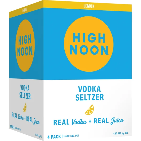 High Noon Lemon Vodka Hard Seltzer 4x355 mL Cans