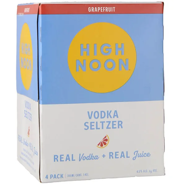 High Noon Sun Sips Vodka & Soda Grapefruit Cans 4 Pack / 4-355mL