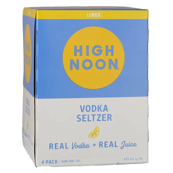 High Noon Sun Sips Vodka & Soda Lemon Cans 4 Pack / 4-355mL