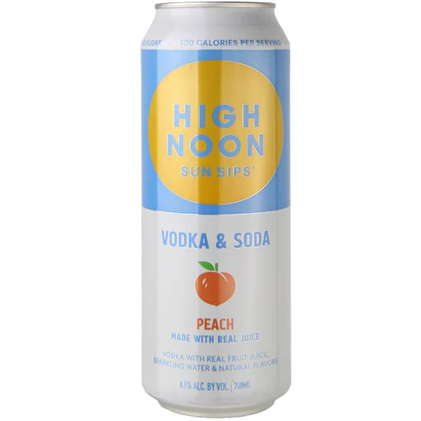 High Noon Sun Sips Vodka & Soda Peach / 700mL