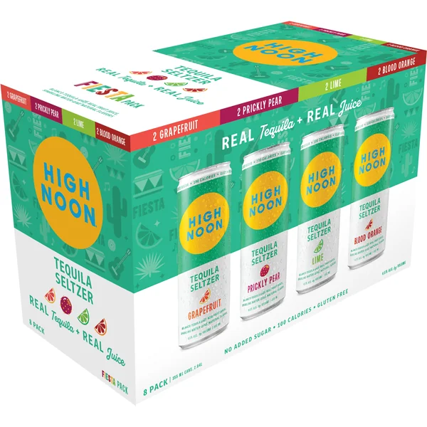 High Noon Tequila Hard Seltzer Fiesta 8x355 mL Cans Variety Pack