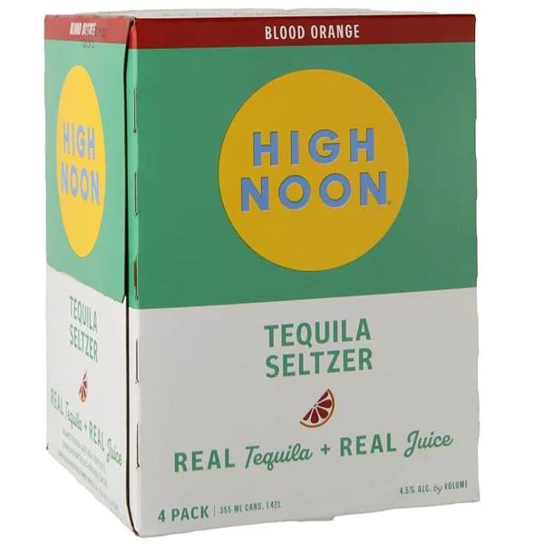 High Noon Tequila Seltzer Blood Orange 4 Pack Cans / 4-355mL
