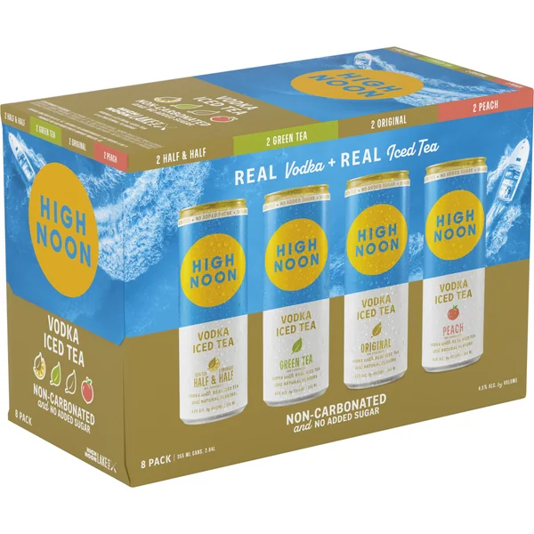 High Noon Vodka Iced Tea Lake Pack Variety 8x355 mL Cans
