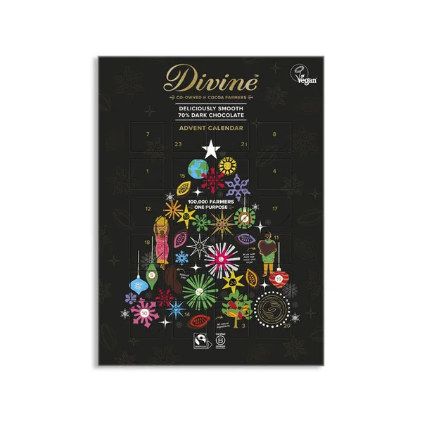 Holiday • Divine Dark Chocolate Advent Calendar • Fair Trade