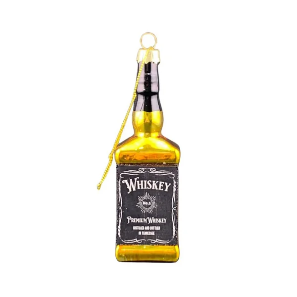 Holiday Hand-blown Glass Ornament • Tennessee Whiskey Bottle
