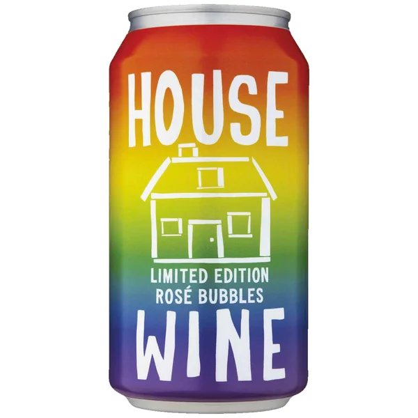 House Wine Rose Bubbles Rainbow Can