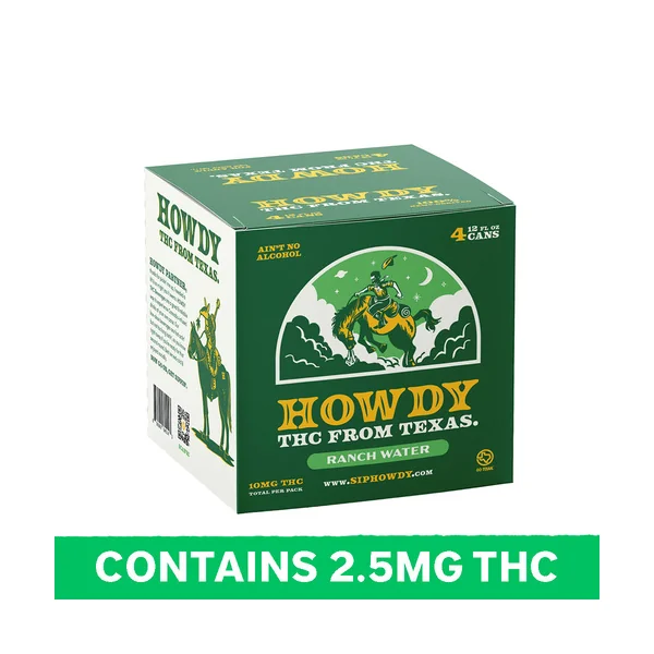 Howdy Ranch Water Hemp Derived Seltzer 2.5mg