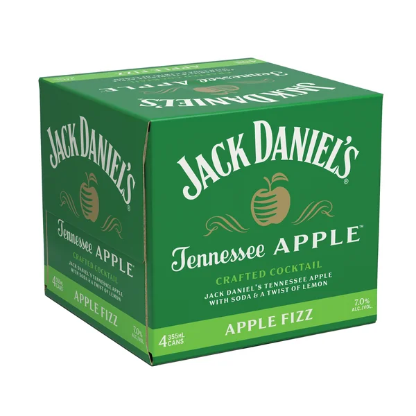 Jack Daniel's Apple Fizz Tennessee Whiskey Cocktail 4x355 mL Cans