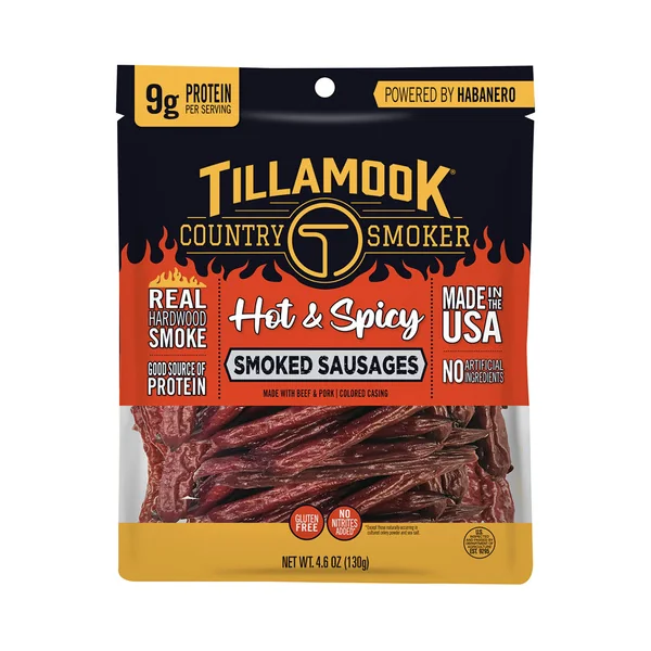 Jerky • Tillamook Country Smoker Hot & Spicy Smk Sausage In A Bag