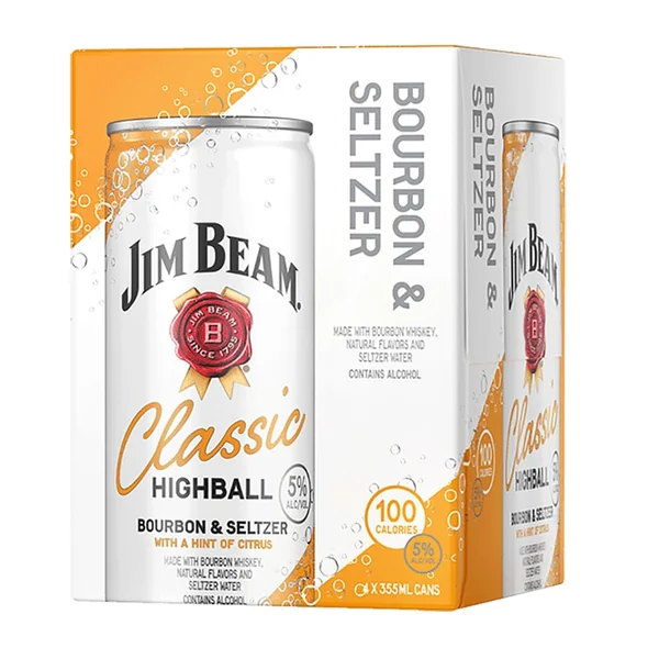 Jim Beam Classic Highball Seltzer 4x355 mL Cans