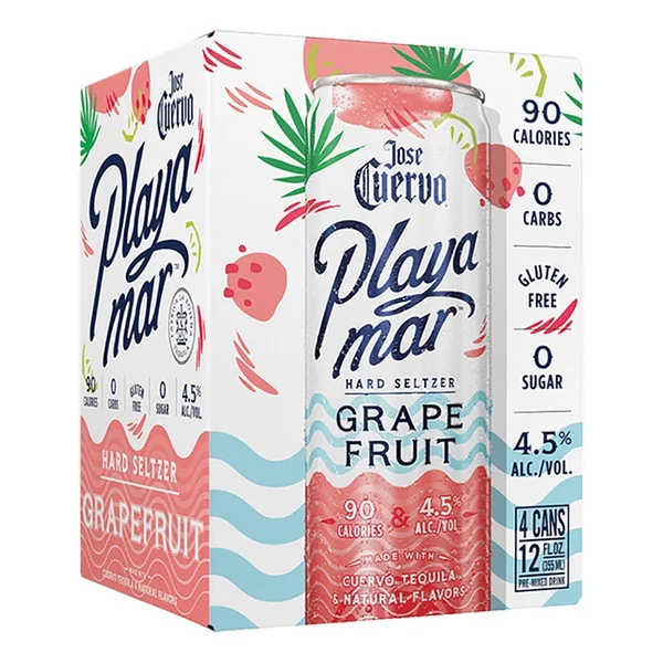 Jose Cuervo Playamar Grapefruit Hard Seltzer 4x355 mL Cans