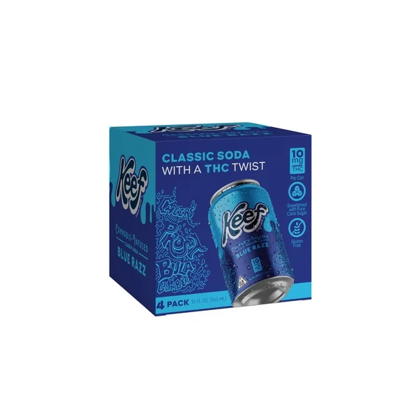 Keef Blue Razz Classic Soda 10mg Delta 9 • 4pk Can