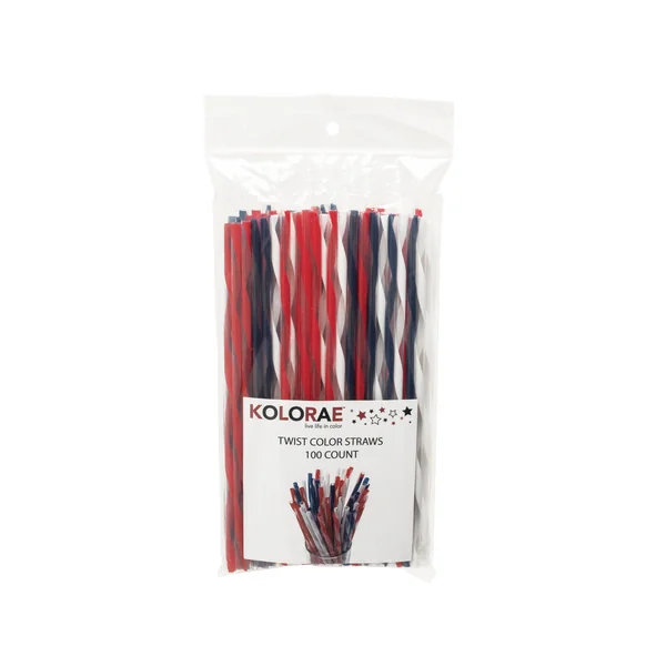 Kolorae Straws • Twist Assted Red White Blue
