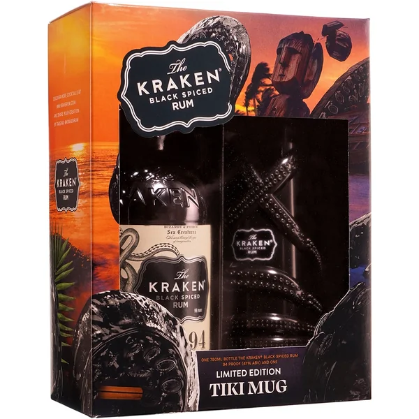 Kraken Black Spiced Rum with Tiki Mug