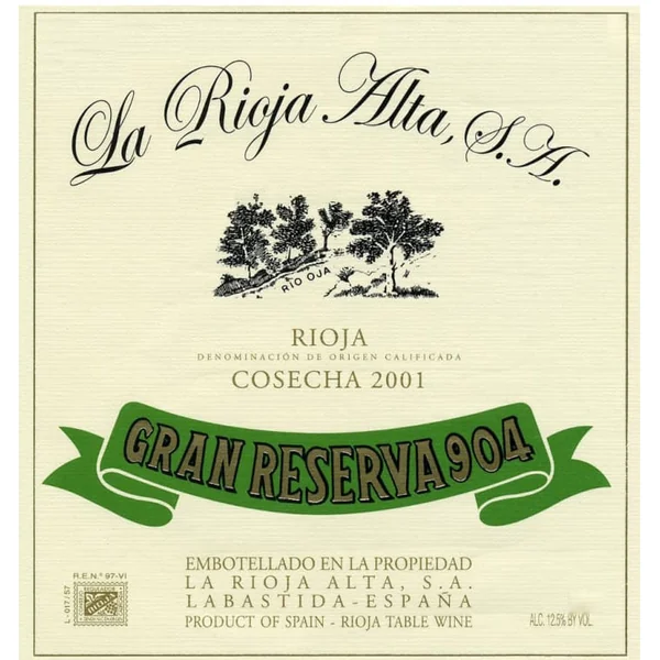 La Rioja Alta Rioja Gran Reserva 904 2001 1.5L
