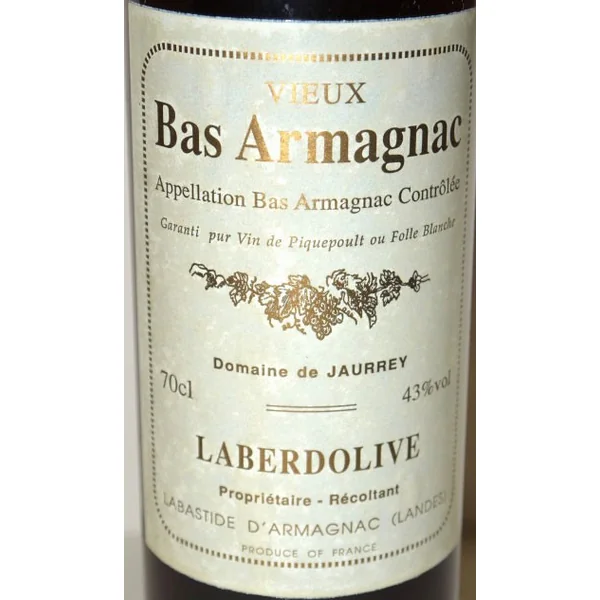 Laberdolive Bas-Armagnac Domaine de Jaurrey 1946