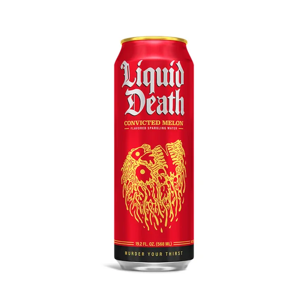 Liquid Death Water • Sparkling Melon Flavored