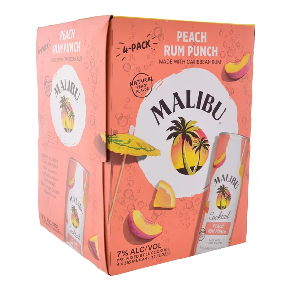 Malibu Peach Rum Punch 4x355 mL Cans
