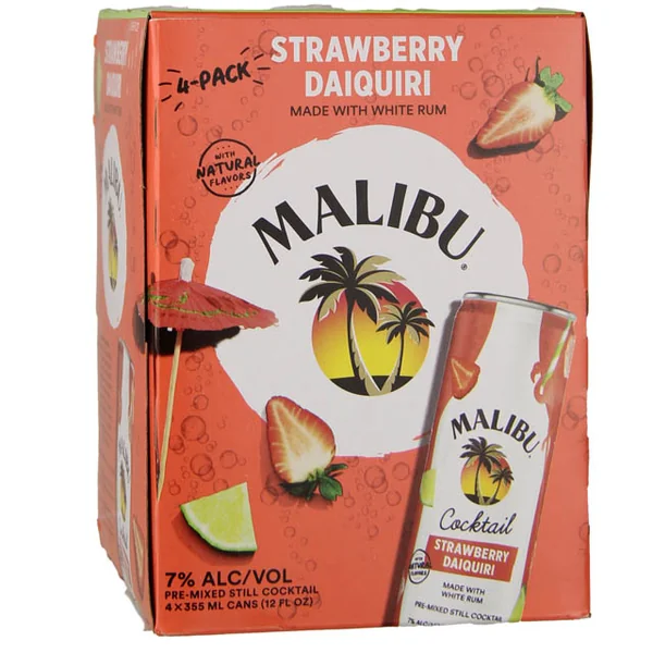 Malibu Strawberry Daiquiri 4 Pack / 4-355mL