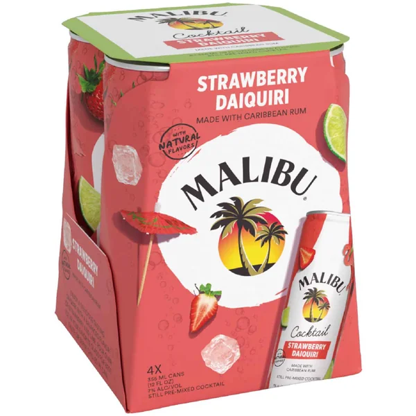 Malibu Strawberry Daiquiri Cocktail 4x355 mL Cans