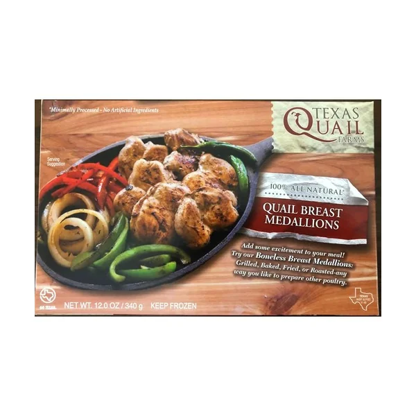 Meat Quail • Texas Quail Farm • Quail Breast Medalli