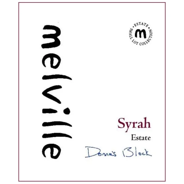 Melville Syrah Sta. Rita Hills Donna's Vineyard 2018
