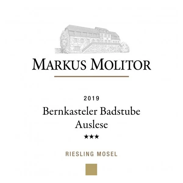 Molitor/Markus Riesling Auslese*** Bernkasteler Badstube Gold Cap 2019 375ml