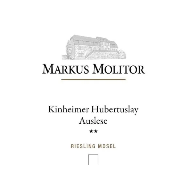 Molitor/Markus Riesling Auslese** Kinheimer Hubertuslay White Cap 2019