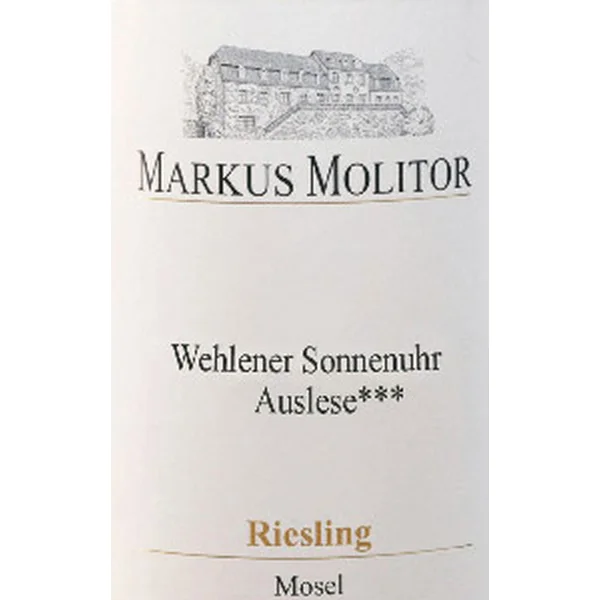 Molitor/Markus Riesling Auslese*** Wehlener Sonnenuhr Gold Cap 2019