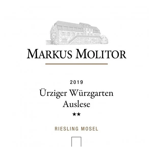 Molitor/Markus Riesling Auslese** Ürziger Würzgarten Gold Cap 2019