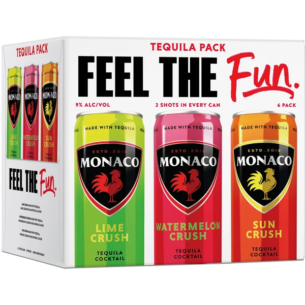 Monaco Tequila Crush Cocktail 6x355 mL Cans Variety Pack