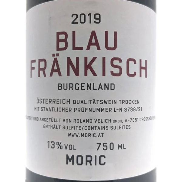 Moric Blaufränkisch Burgenland 2019