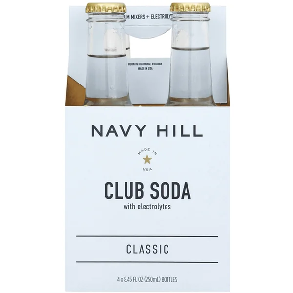 Navy Hill Club Soda with Electrolytes 4x200 mL